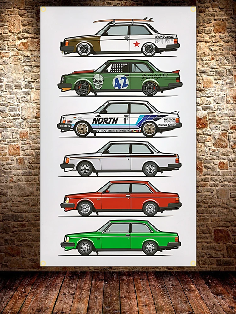 FLAGDOM 90X150CM 3X5FT V Racing Car Flag Polyester Printed Classic Car Wallpaper Banner For Decor Poster Tapestry Outdoor Home view 2