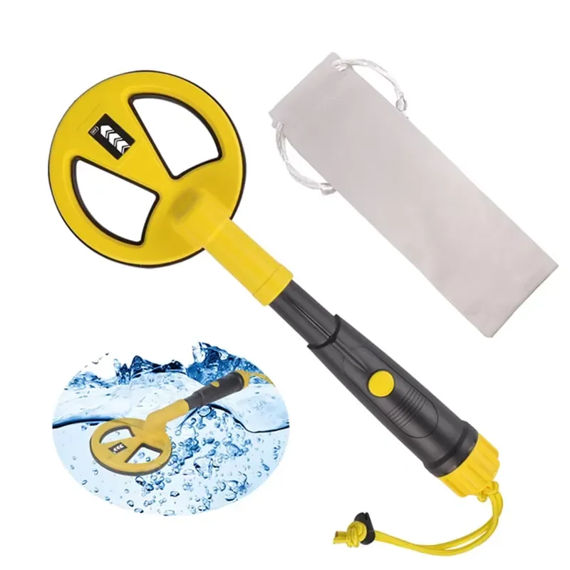 XEAST MD-790 IP68 High Sensitivity Pulse Induction Metal Detector Yellow Black Vibrations LED Alarm Wrist Strap Included view 5