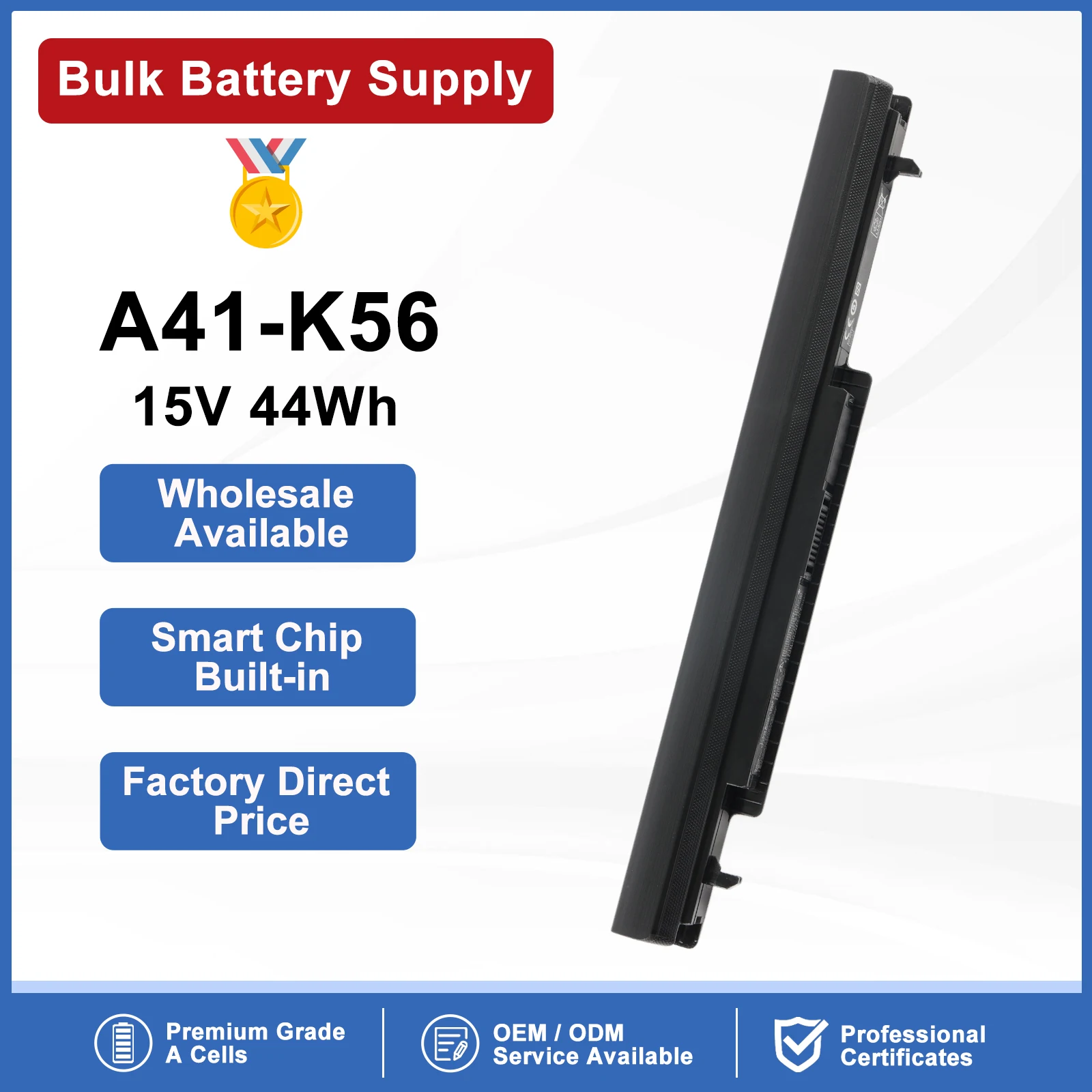 ETESBAY A41-K56 ASUS A31-K56 A32-K56 S46C S56C S40C S405C A41-K56 A42-K56 K56 VivoBook S550 S550C V550C 44WH Laptop Battery