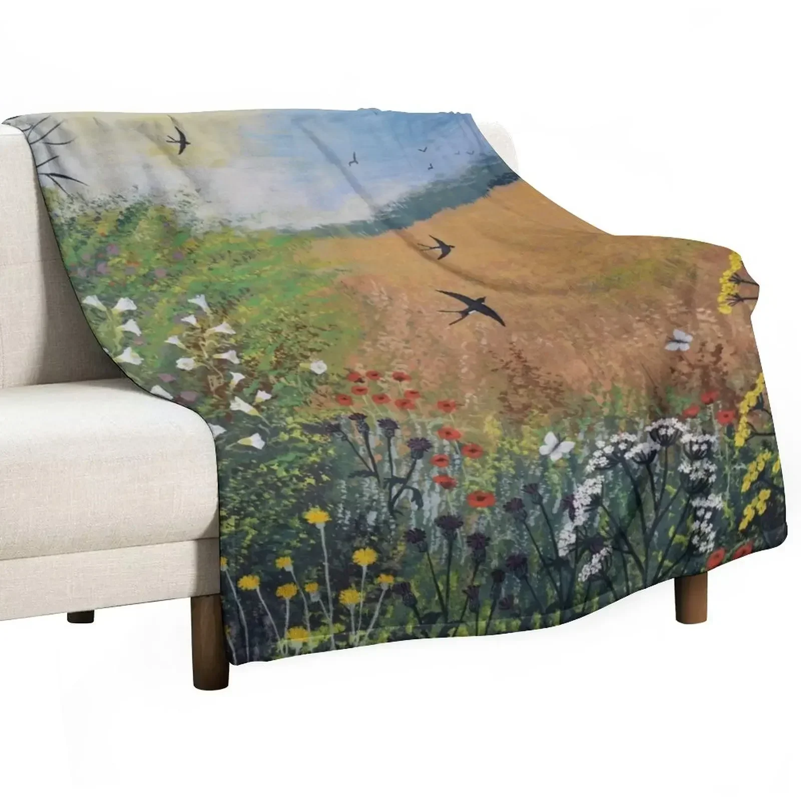 Harvest Swallows Throw Blanket Kid'S Comforter Blankets