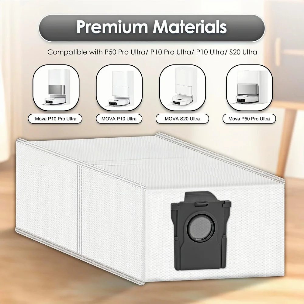 5/10/20 قطعة مكنسة كهربائية استبدال أكياس الغبار ل MOVA P10 Pro ل الترا الروبوتية مكنسة كهربائية كيس لجميع الغبار أجزاء أدوات تنظيف
