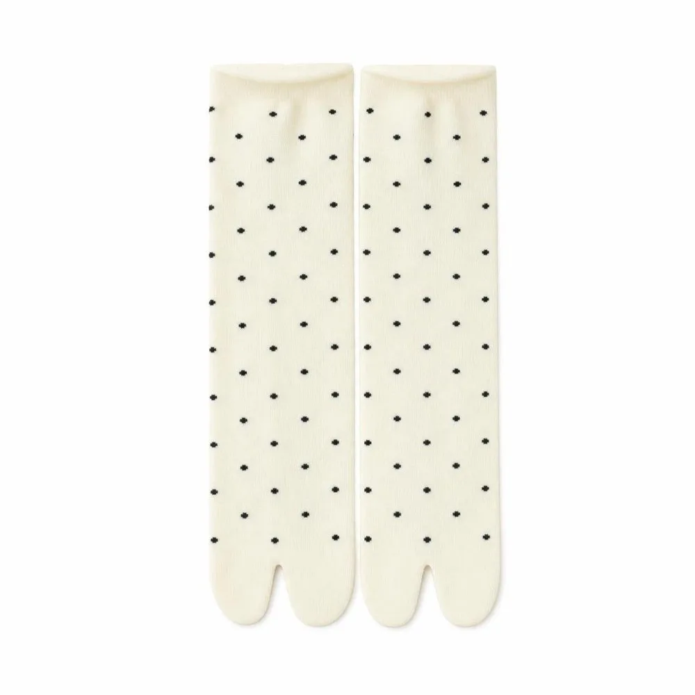 New Polka Dots Two-toed Socks Cotton Breathable Split Toe Tabi Socks Soft Ankle Length Flip Flop Socks Girls