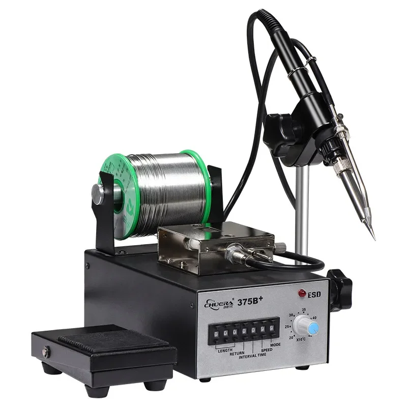 New Automatic Soldering Iron Solder Machine With Gun Foot Switch Type 375B+A Manual Automatic Soldering Iron Soldering Table