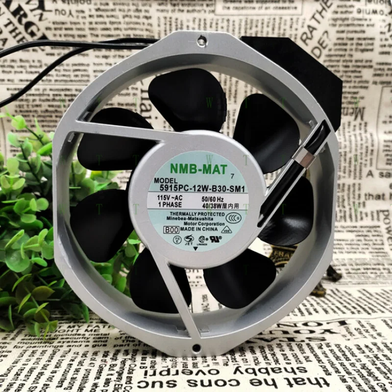 

H 1 шт. NMB-MAT 5915PC-12W-B30-SM1 115 В 50/60 Гц 40/38 Вт Охлаждающий вентилятор с металлическим каркасом