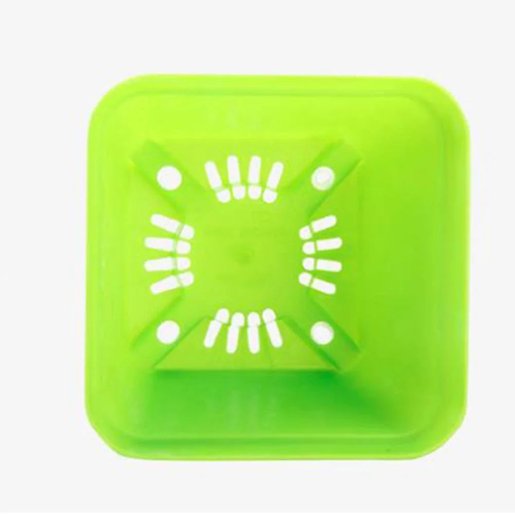 

14pcs Plastic Square Flower Pot Mini Succulent Plant Pots Decorative Nursery Garden Supplies Trays 7X7.8Cm Home Office