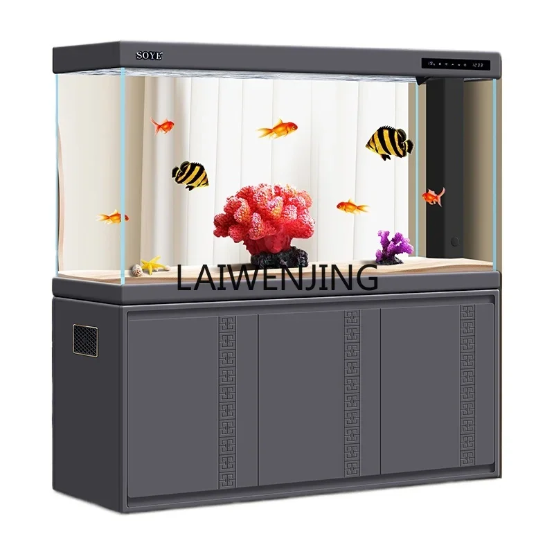 

HLZ fish tank living room large 2024 new ecological intelligent bottom filter partition floor aquarium