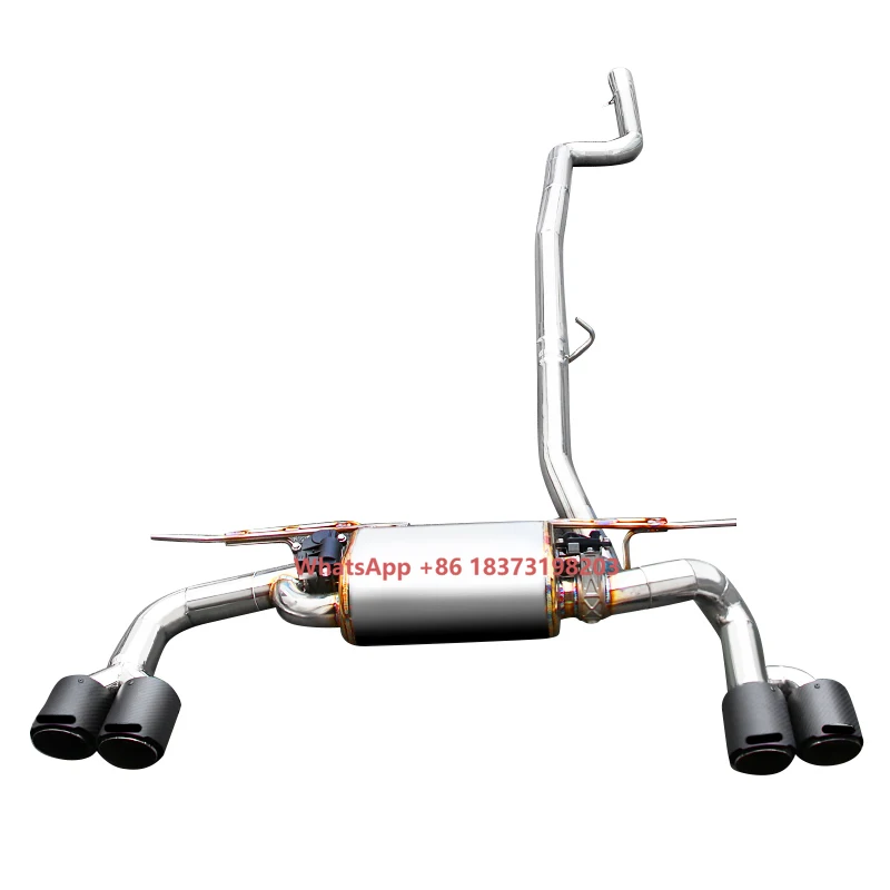 

High Performance Exhaust Muffler Catback Exhaust System with Valve Control Quad Muffler Tips for 2/4 Series 425 428/430 435