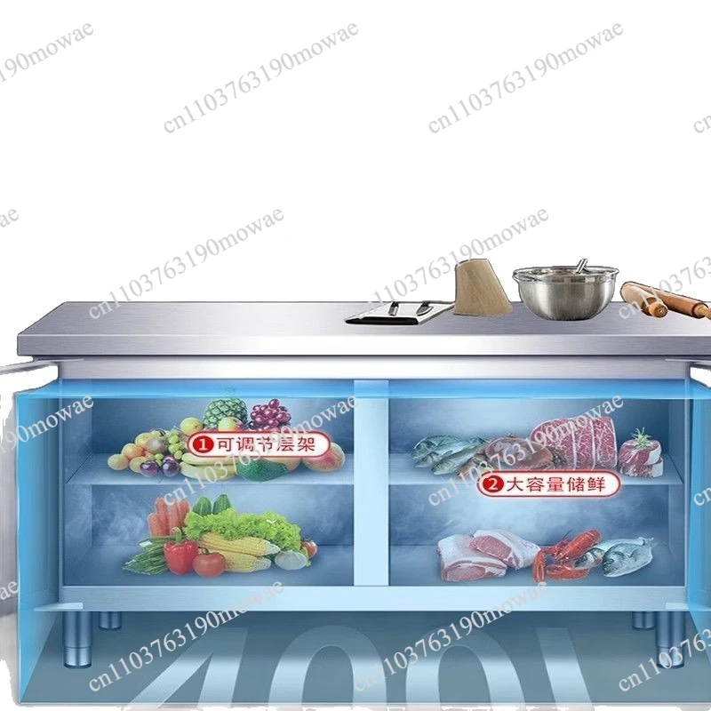 Commercial Refrigerated Workbench Kitchen Fresh Keeping Counter Refrigerator with Cutting Board