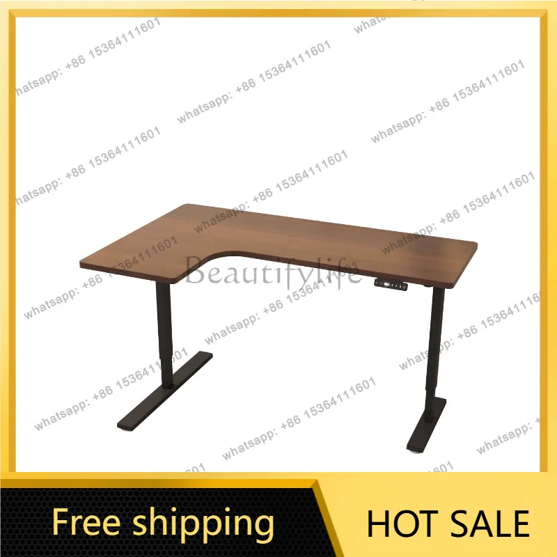 Oficce Wooden Brown Nail Table Modern No Expensive Luxury Beauty Nail Desk Salon Workstation