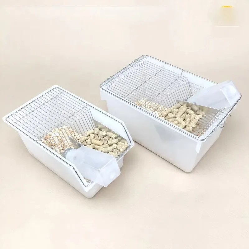 High-quality plastic custom-sized rat rat breeding cage laboratory with two bottles and feed basket