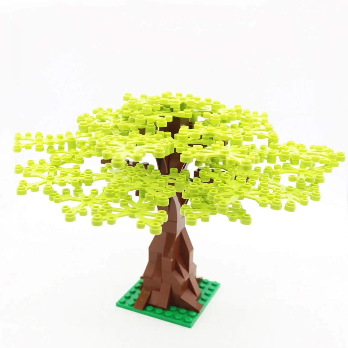 

MOC Растение, большие листья деревьев, сборка мелких строительных блоков, уличный кампус, природная сцена, орнамент, упаковка деталей.