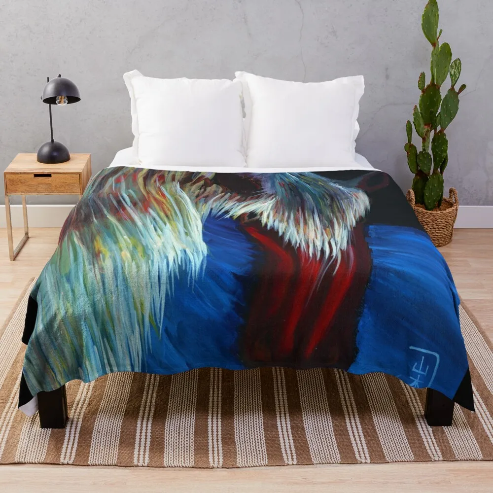 

Abstract Horse Head in Bold Colors| Majestic Wild Horse Colorful Horse Artwork| Lover Gifts Equestrian Gifts Uniqu Throw Blanket