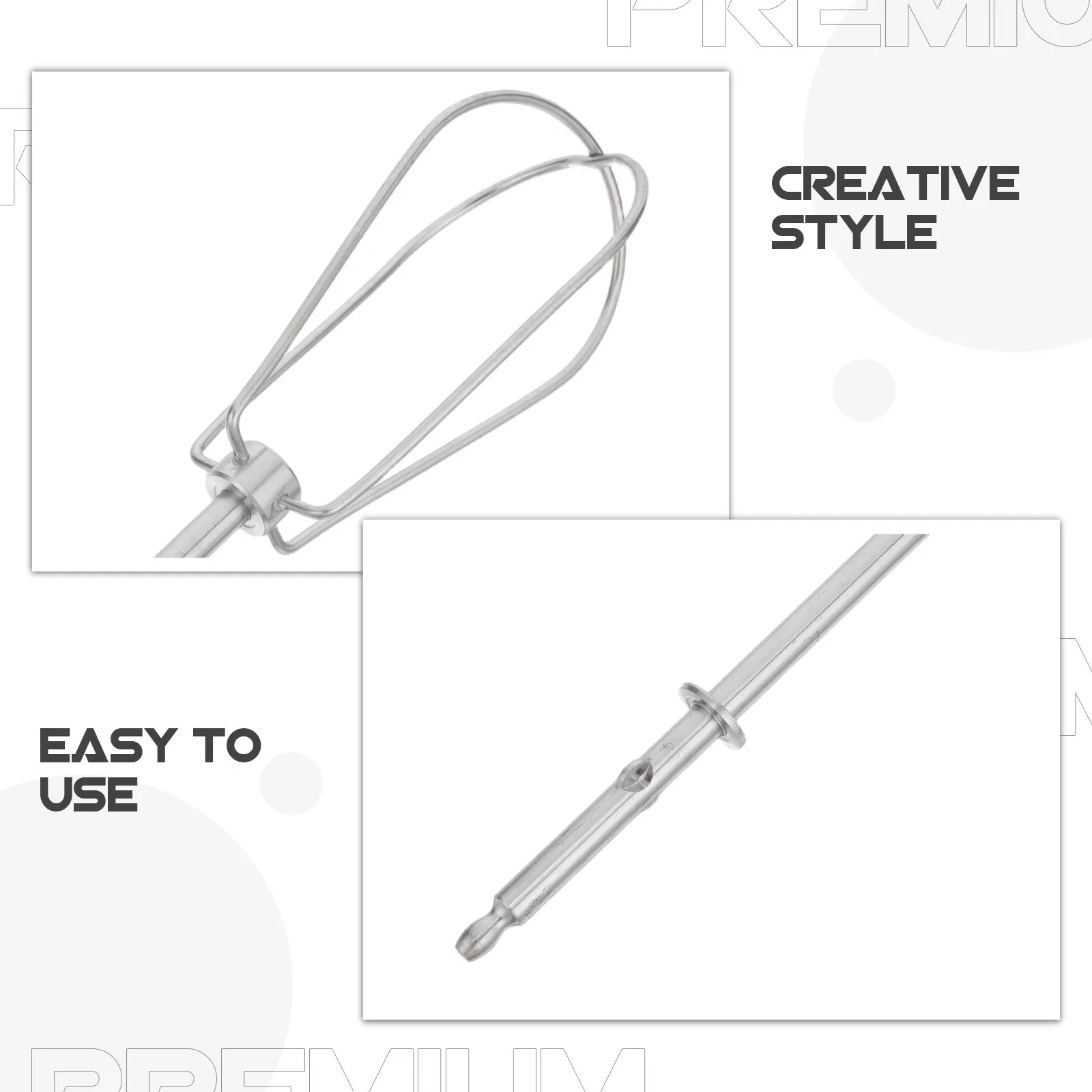 

2Pcs Stainless Steel Whisk Replacement Hand Mixer Beaters Efficient Egg Beater Attachments Electric Mixer Parts Kitchen Stirring