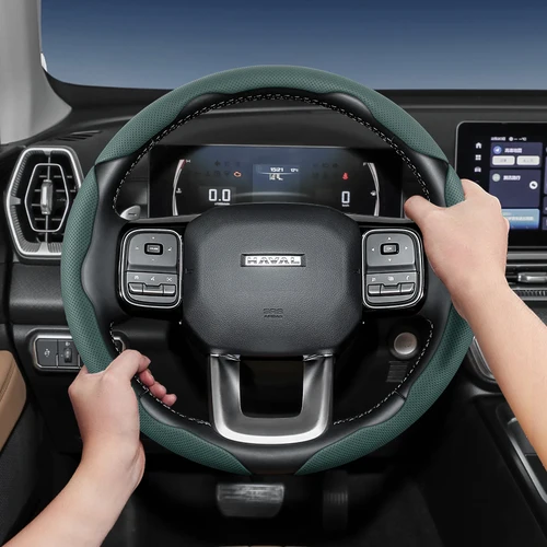 Imagen 1 del producto Adecuado para Gwm Haval cubierta de volante de cuero con agujero transpirable diseño de liberación rápida segmentado antideslizante y duradero H9 2025 M6 Plus Dargo Jolion F7 H3 H5 H6 Gt H7 H9 Dht-Phev H-Dog Lhery Fierce Dragon Max Xy