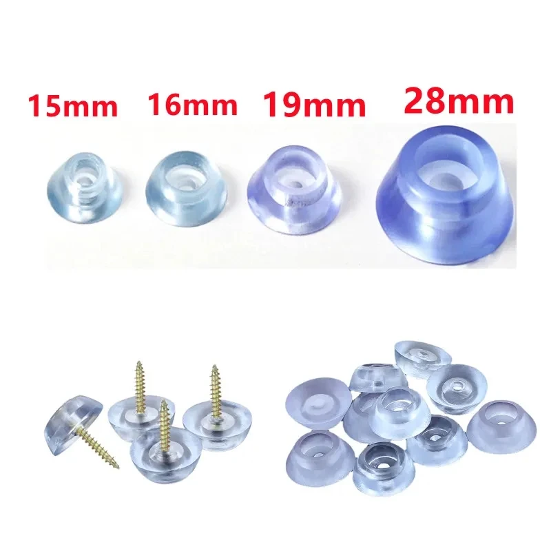 25/50Pcs ซิลิโคนโปร่งใสเก้าอี้ขาแผ่นกันลื่นฟุตโซฟาเท้าครอบคลุมชั้นเฟอร์นิเจอร์หมวกสวมใส่ Protector Pad