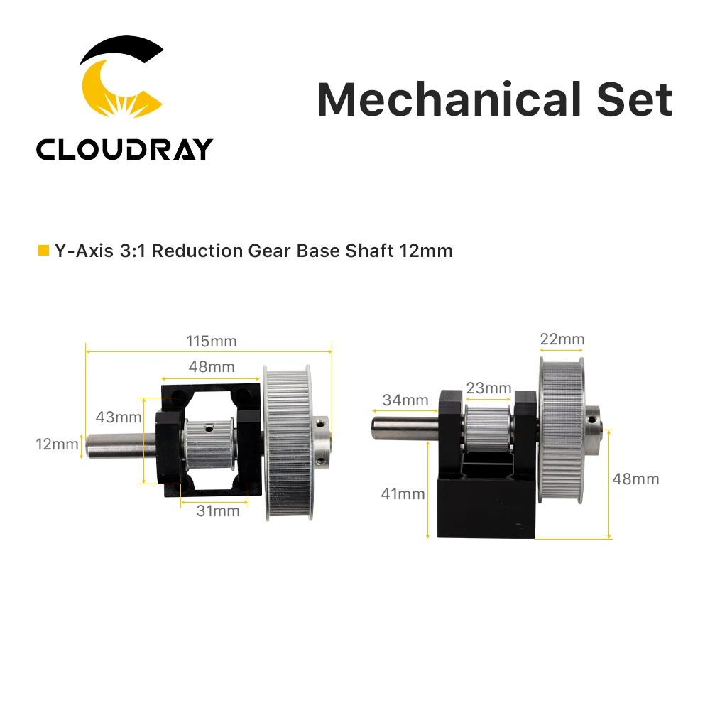 Cloudray LC Gear Base Set Machine Mechanical Parts Guide Rail Set for Co2 Laser Engraving Cutting Machine