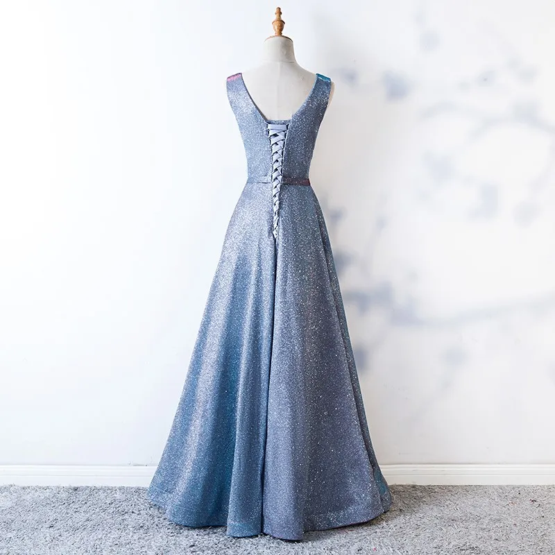 ربيع 2025 ثوب نسائي طويل غير رسمي متغير اللون مرصع بالنجوم Par Dr ثوب نسائي كوري Sle منتصف الخصر دانتيل طول الأرض زفاف