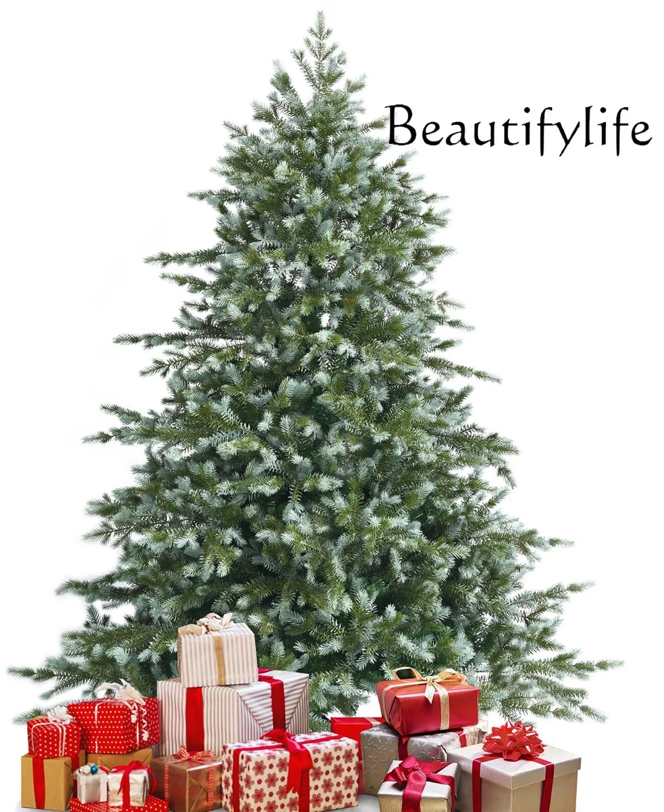 Simple Retro Large Shopping Mall Christmas Tree PE White Head High-End Christmas Automatic Tree