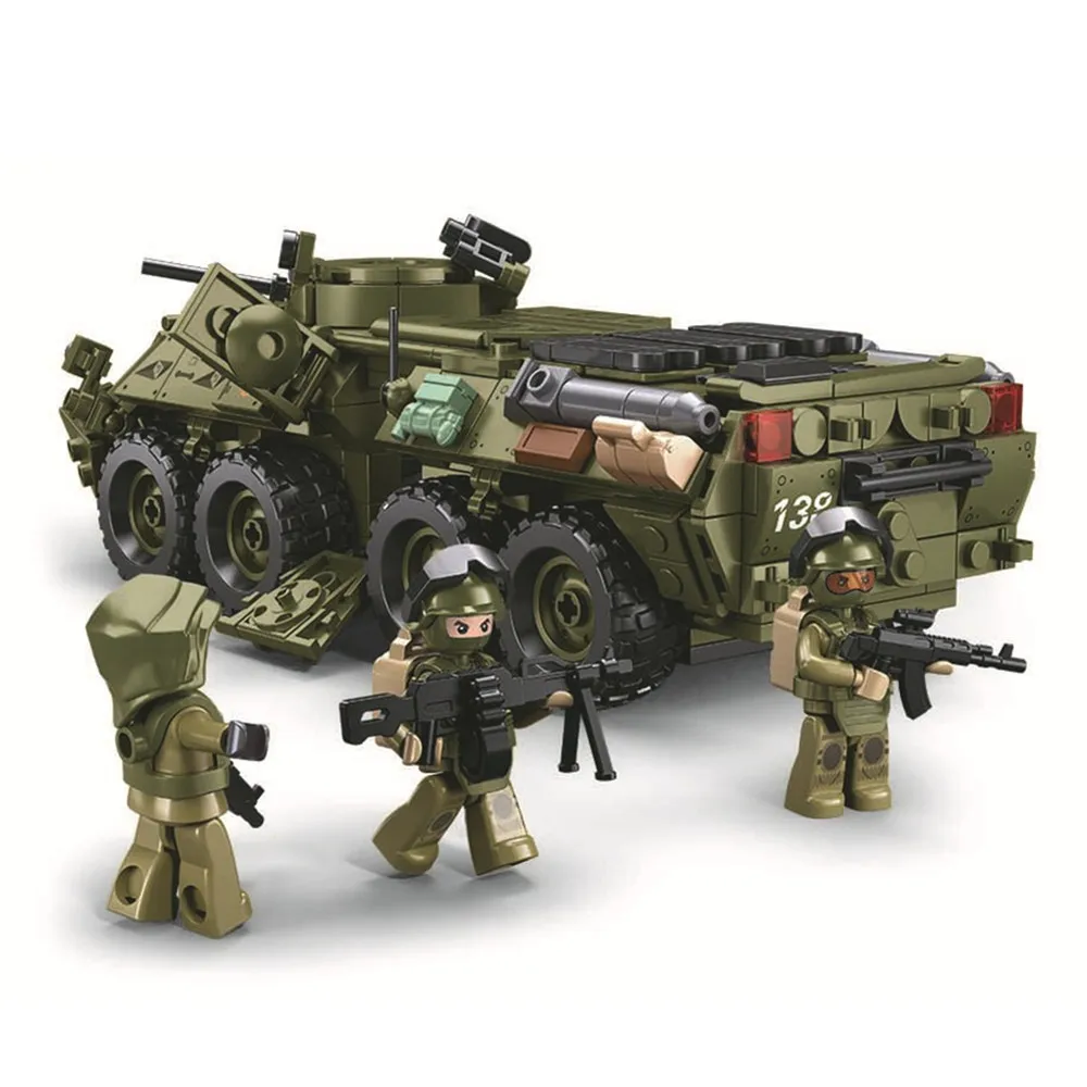 World War 2 WW2 Army Military Soldiers SWAT Police VBL Armored Vehicle Model Building Blocks Bricks Children's Toys Gift