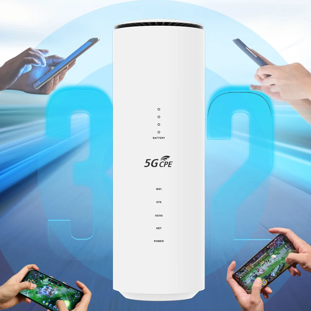 Enrutadores WiFi 5G enrutador inalámbrico WIFI 6 1800Mbps 2,4G + 5,8G Wifi módem repetidor enrutador CPE extender Gigabit LAN con ranura para tarjeta SIM