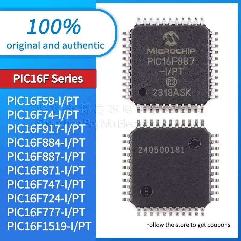 

PIC16F1519 PIC16F59 PIC16F777 PIC16F747 PIC16F871 PIC16F887 PIC16F884 PIC16F917 PIC16F74 PIC16F724-I/PT original genuine