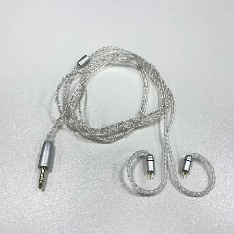 

four-strand silver-plated cable 3.5mm0.75 double pin 0.78 upgraded wire with wheat 2pin earphone cable.