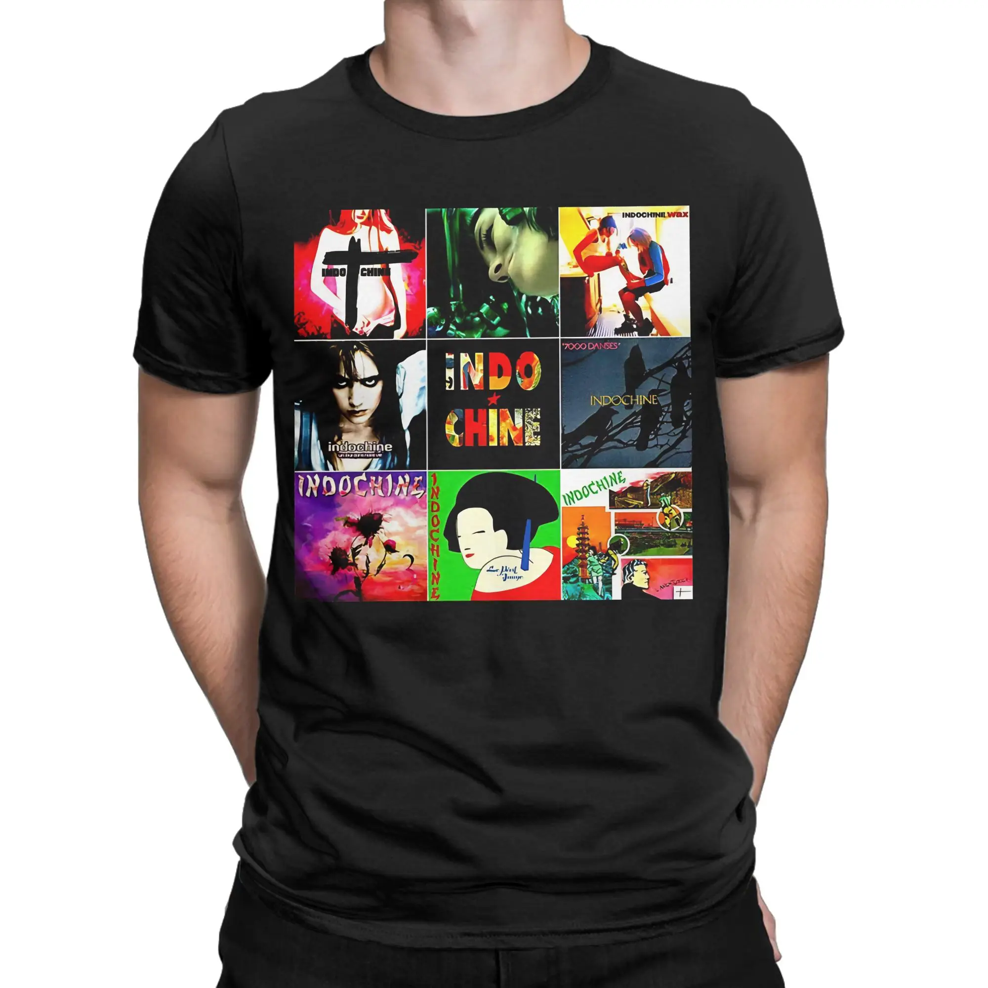 Music Indochine Band From Wilatikta Graphic 100% Cotton T-Shirt Indochine Tees Tops For Men