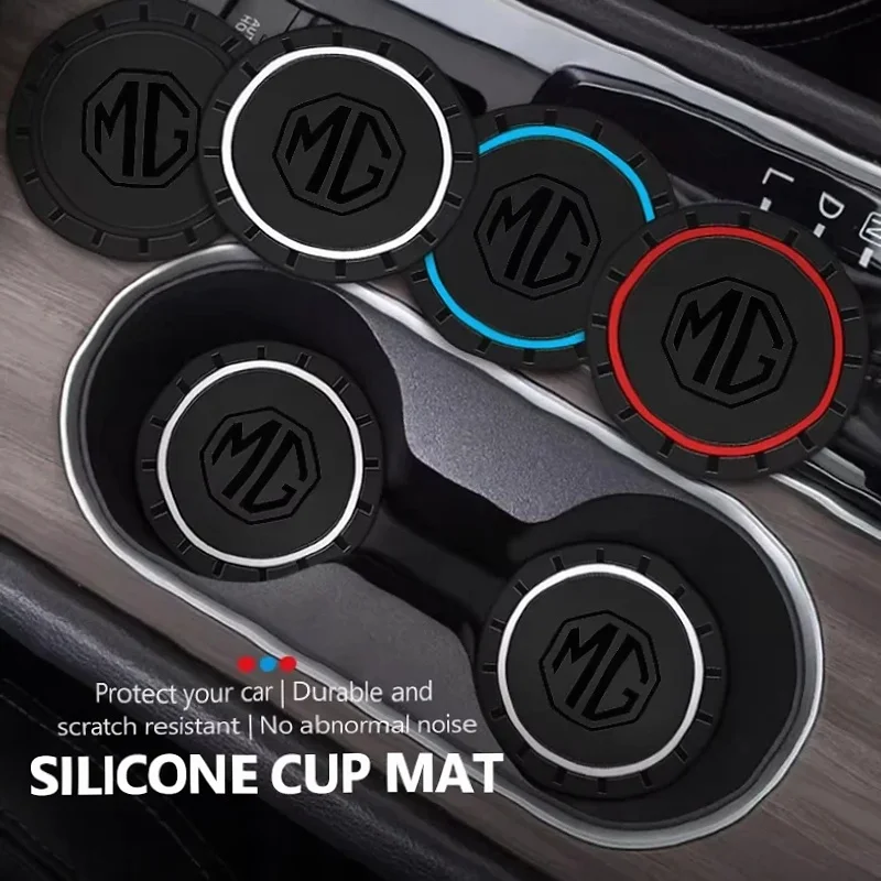 Car Cup Coaster Cup Holder Protector Pad Anti-slip Drink Mat Silicone Durable For MG ZS MG4 EV MG HS MG3 MG5 EV Marvel R MG ONE