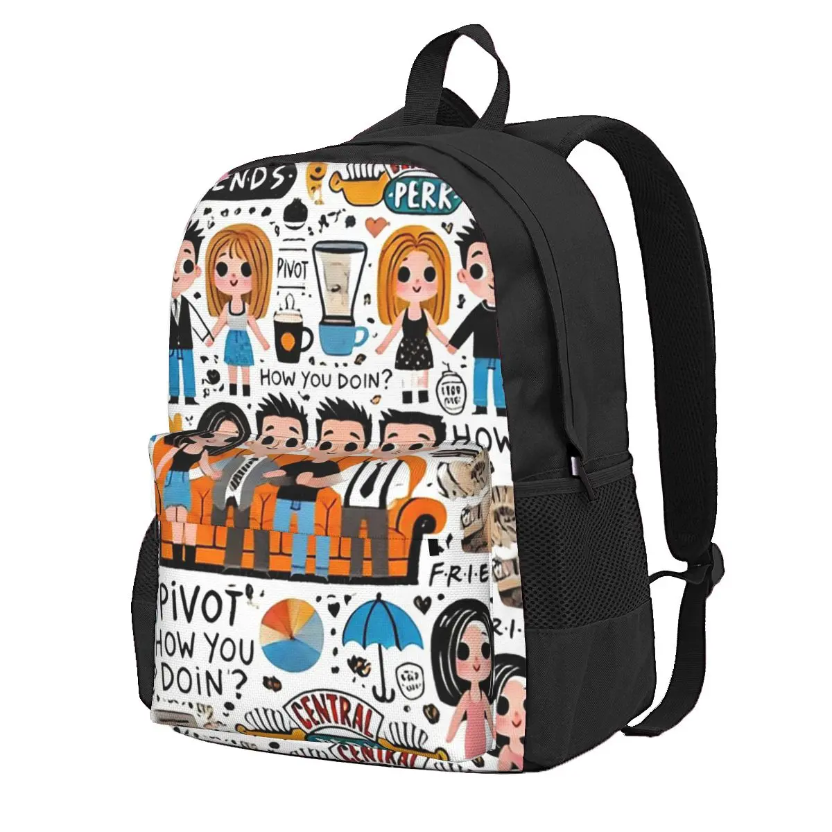 

Friends TV Show Student Backpack School Bag Hiking Travel Daypack for Boys Girls Fashion Bookbag Shoulder Bags