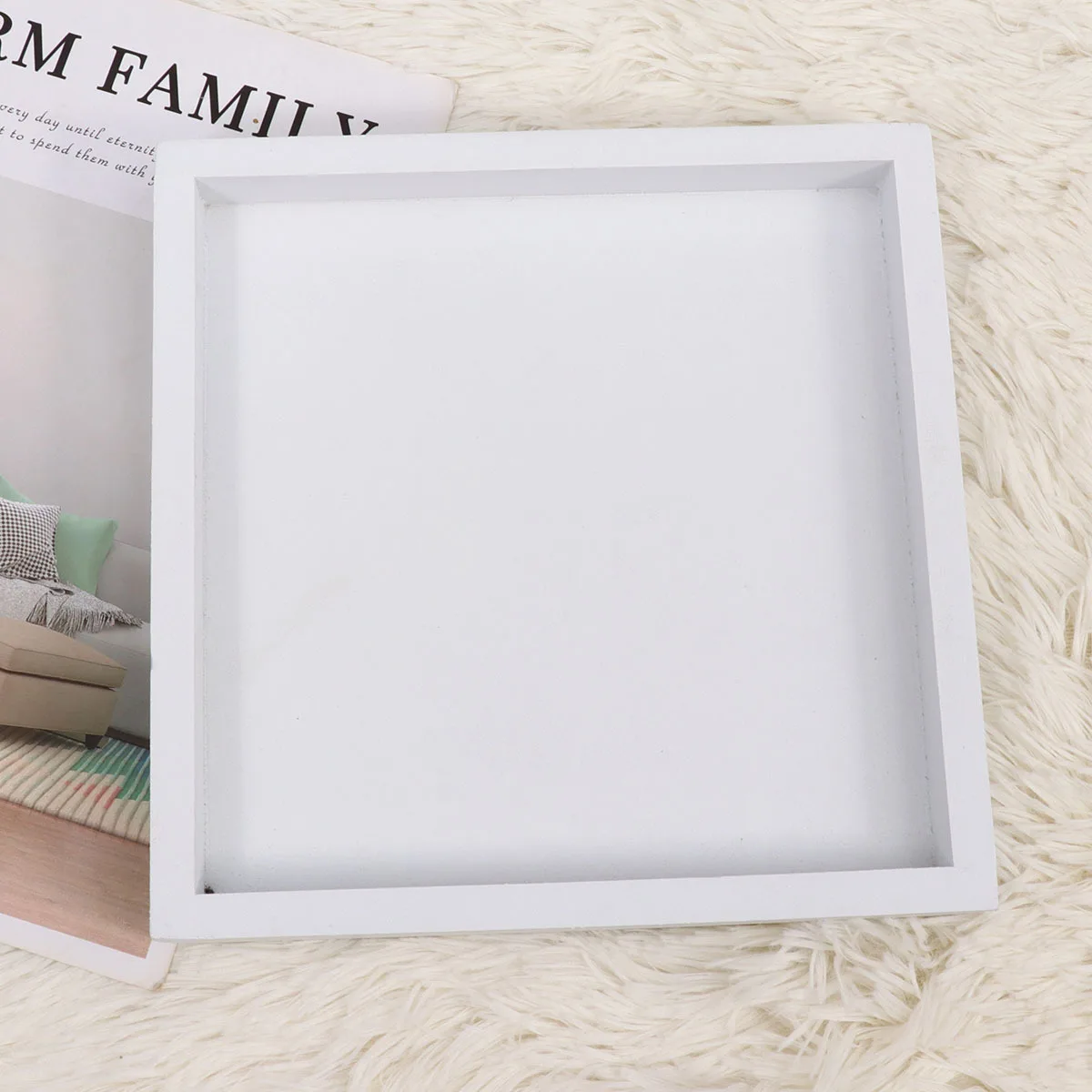 

20X20Cm Square Flowerpot Tray Thicken Plastic Potted Plate Leakproof Garden Tray For Home Balcony Indoor Use White