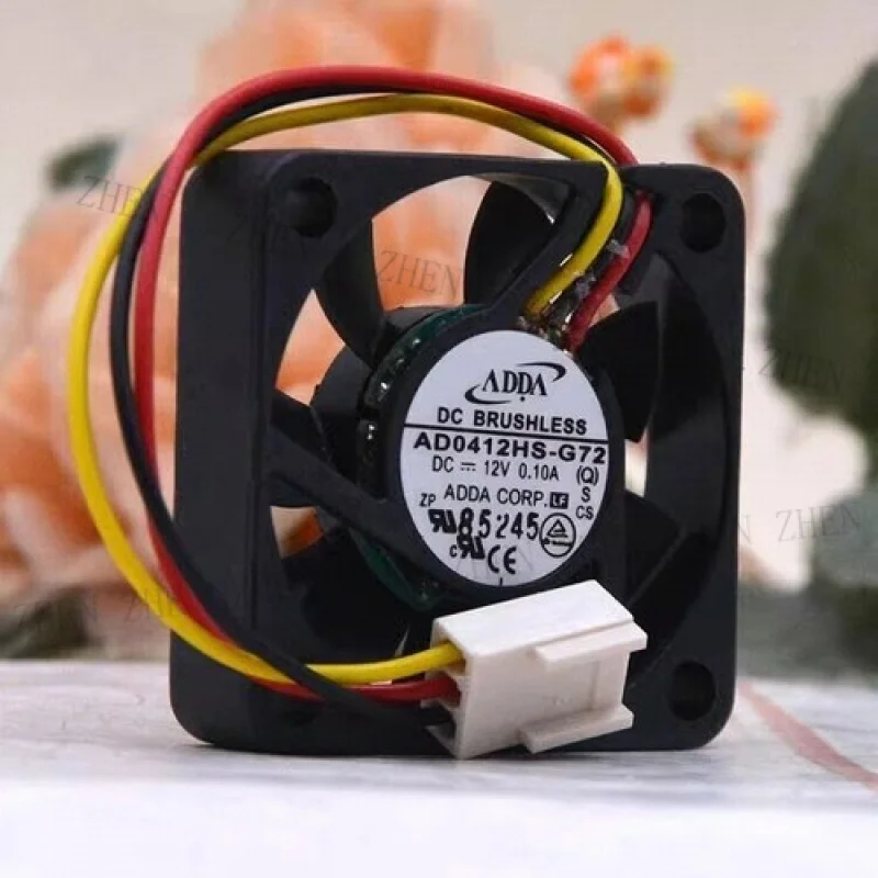 Y for AD0412HS-G72 DC12V 0.10A 4010 4CM 3-Pin Cooling Fan