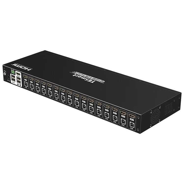 

TESmart 16x1hdmi Kvm-переключатель с поддержкой RS232 IR HD HDCP 4K 16-портовый KVM-переключатель