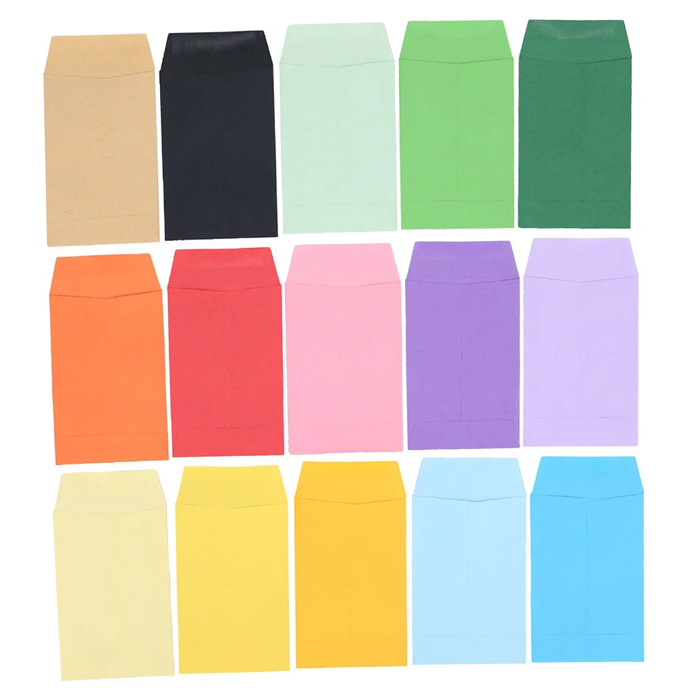 

50pcs Colored Small Envelopes 9x6cm Blank Mixed Paper Craft Birthday Invitations Thank You Cards Wedding Coins Storage