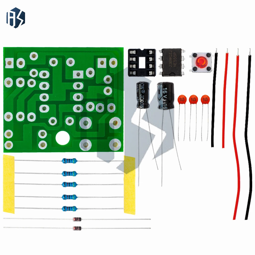 NE555 Kit de bricolage de sonnette Ding-Dong : pièces détachées pour la construction de sonnettes numériques