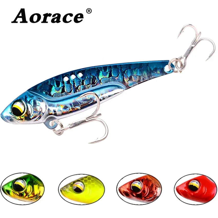 7g 10g 14g 20g 3D Blue Yellow  Eyes Metal Vib Blade Lure Sinking Vibration Baits Artificial Vibe for Bass Pike Perch Fishing