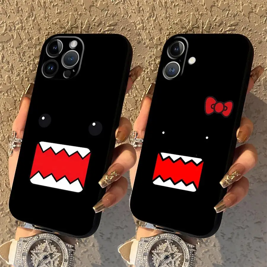 

Чехол Cartoon D-Domo Kuns для iPhone 15 16 14 Plus 13 12 11 17 Pro Max XR XS Max 17Air 7 8 Черный мягкий чехол для телефона