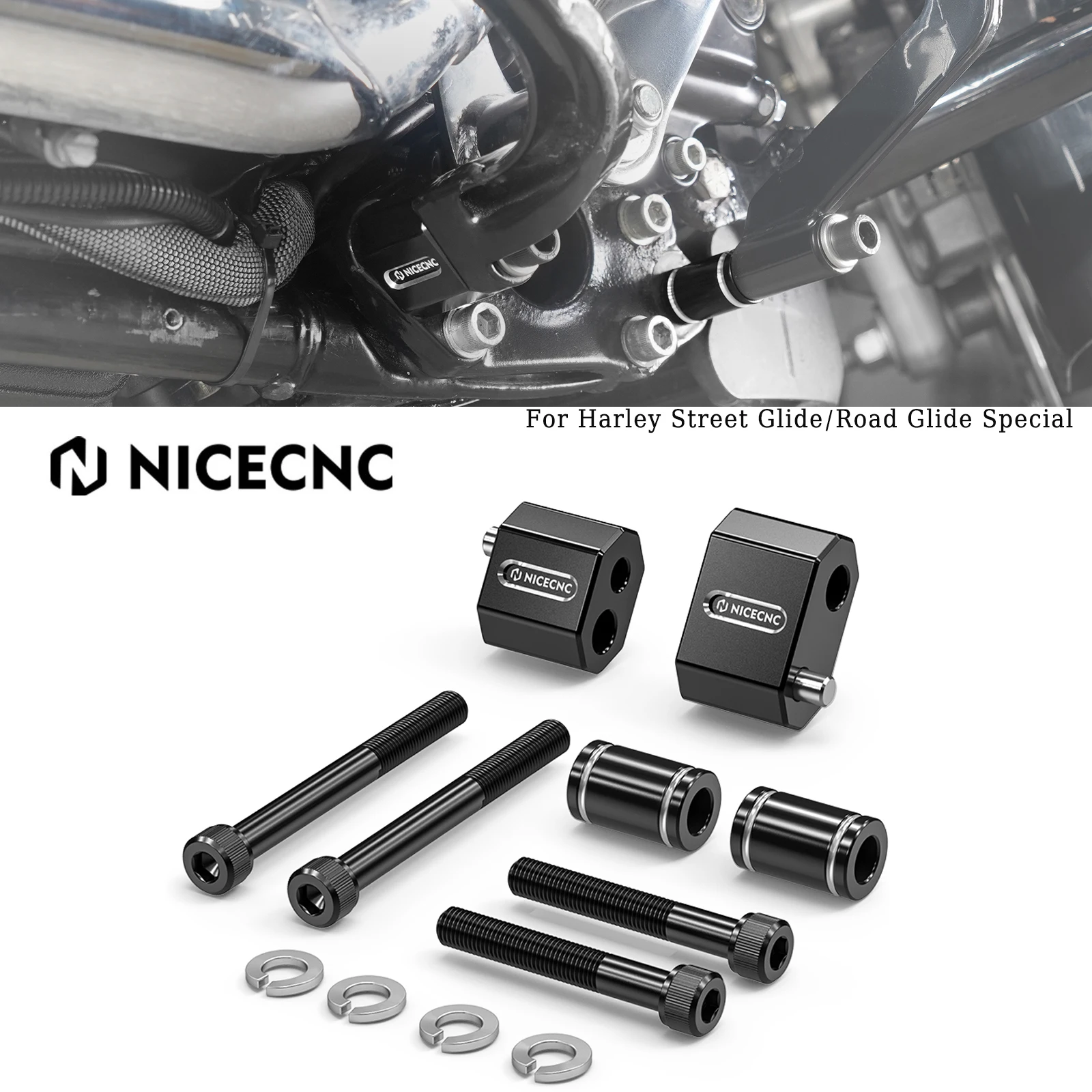 

Driver Floorboard Extenders Kit For Harley Street Glide/Road Glide Special Road King Special CVO Road GlideFLHRXS Electra Glide