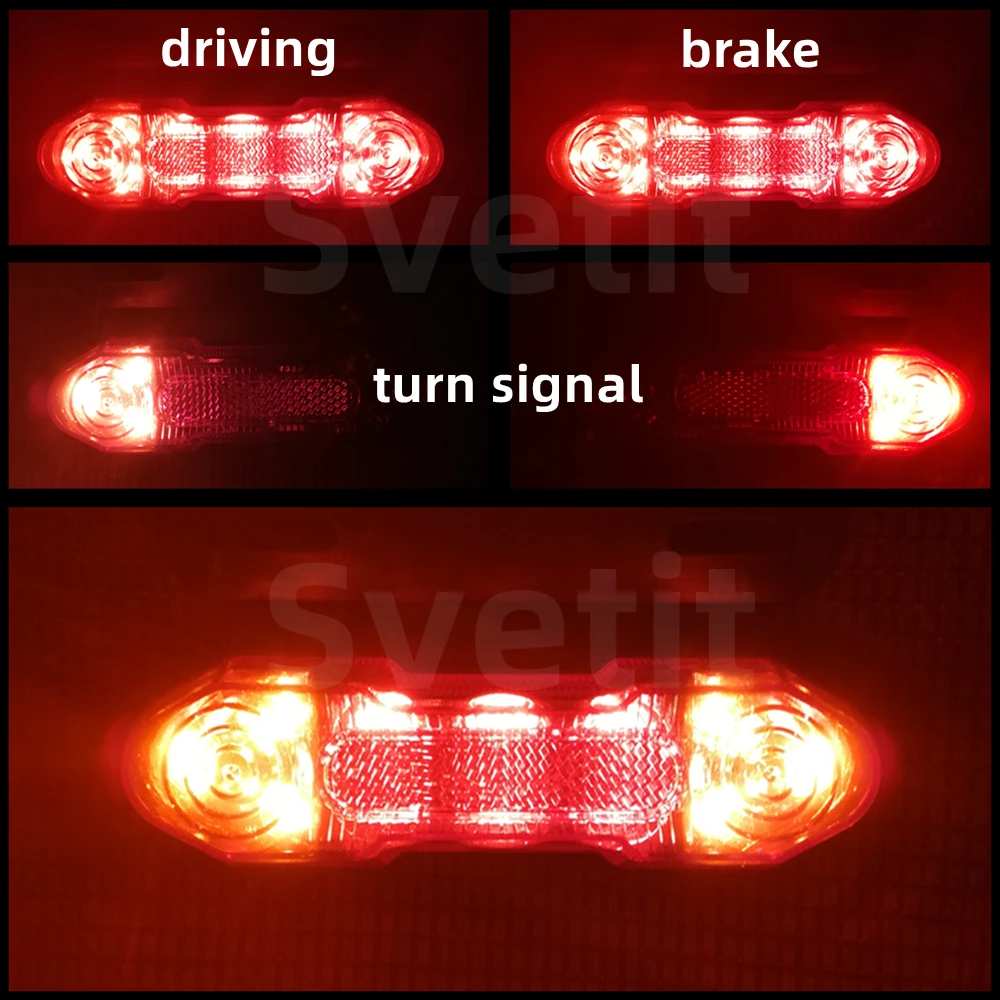 1Pc 12V LED Brake Light For Motorcycle Tail Light Turn Signal Electric Motorbike Rear Lights