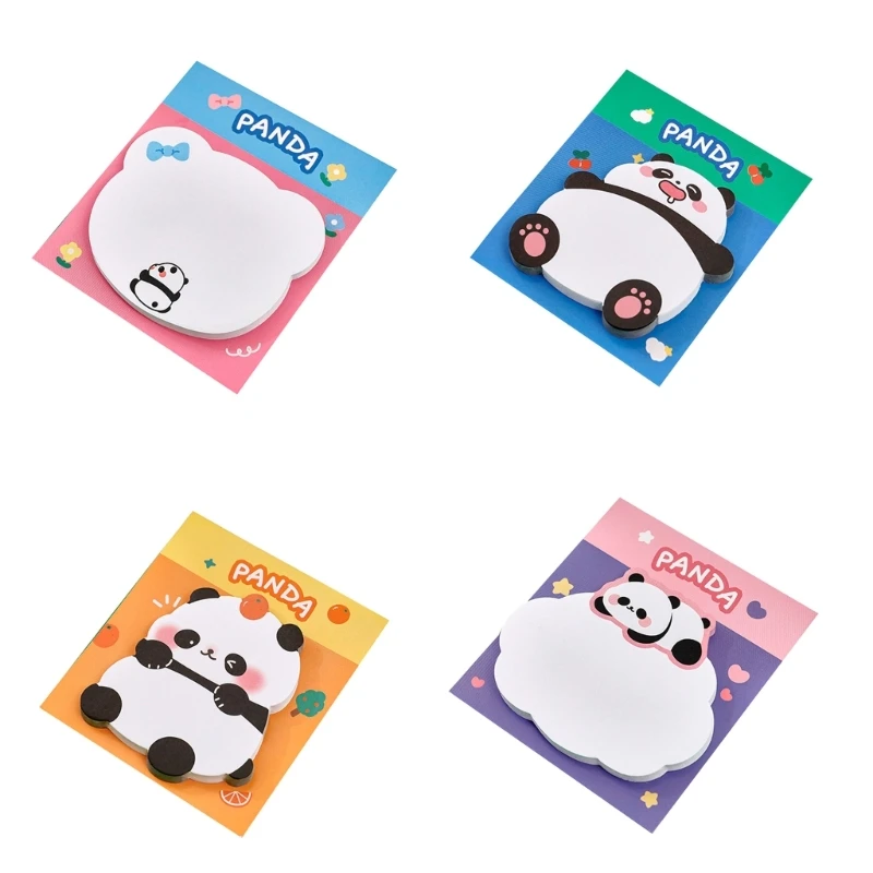 Pandas Pattern Sticky Notes Self-Stick Notes Sticky Notes Pastel Office Supplies Stationary for Studying & toDoLists Dropship