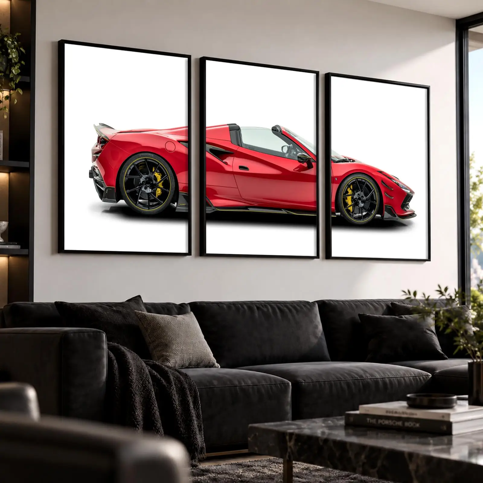 Aerodynamic Performance Coupe Painting Calligraphy Canvas Poster Set Wall Artwork for Bedroom Living Room Decorative Prints Gift