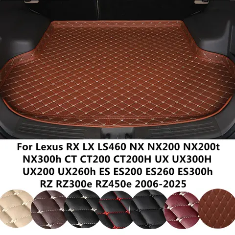 YJ 하이 사이드 XPE 가죽 자동차 트렁크 매트 LEXUS RX LX LS460 NX CT200 CT200H UX ES ES200 ES260 ES300h RZ RZ300e RZ450 용 맞춤형 맞춤형