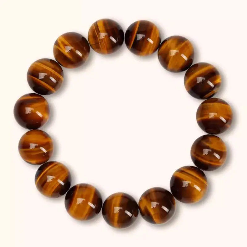 Premium Gelbes Tigerauge Perlenarmband Glücksbringer Unisex Handgelenkschmuck Geschenke