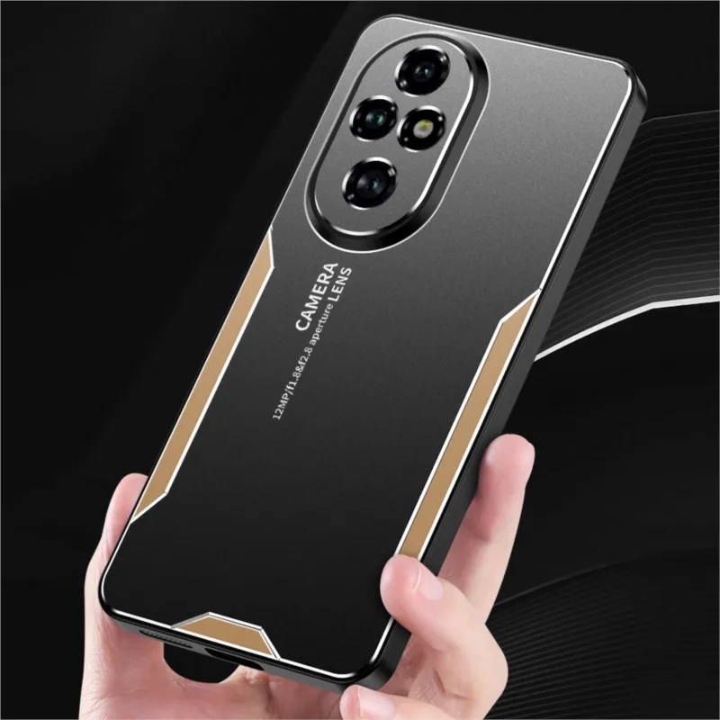 For Honor 200 Pro Case Metal Aluminum Protecting Lens Frost Prevent Fingerprints Metal+TPU Cover For Honor 200 Pro