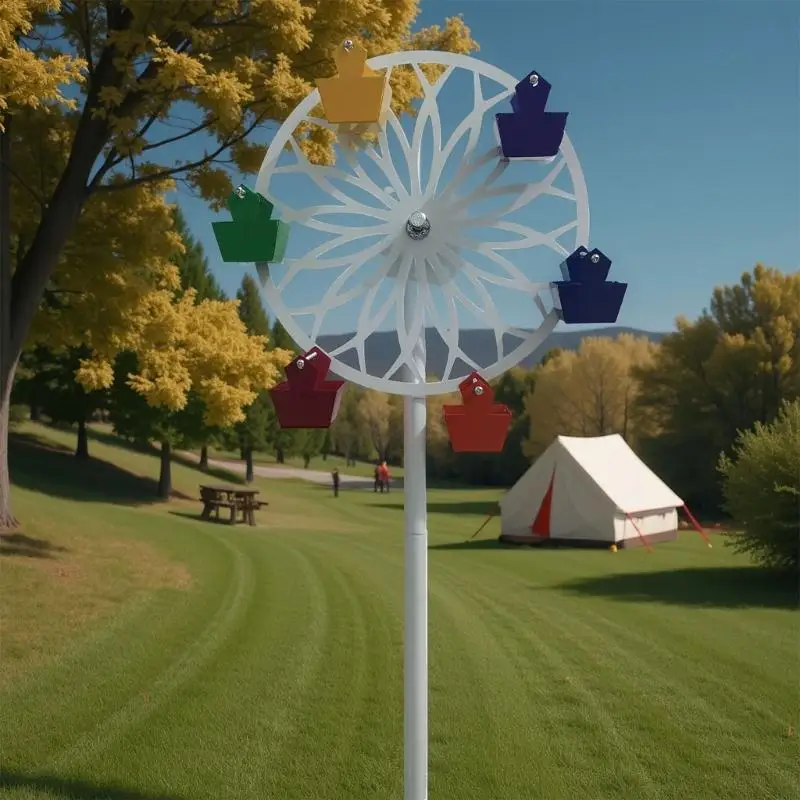 Tuin windmolen vogelvoeder roterende windwiel tuinvoedingsstation voor tuin l8rb