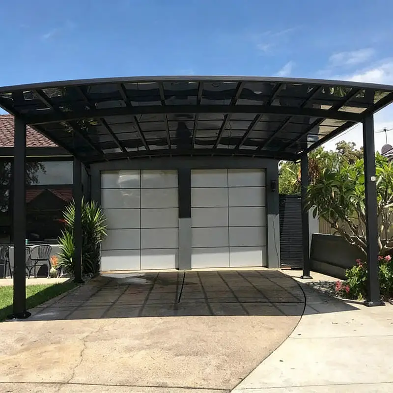 Personalized Customization Fashionable Outdoor Car Shelter Aluminum Frame Acrylic Car Parking Combination Arch Shaped Carport