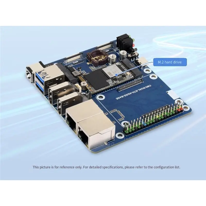 AT14 Dual 4K Display Output Interface, Dual Ethernet Base Board For CM5, Supports 4G/5G Modules, Dual MIPI Connectors