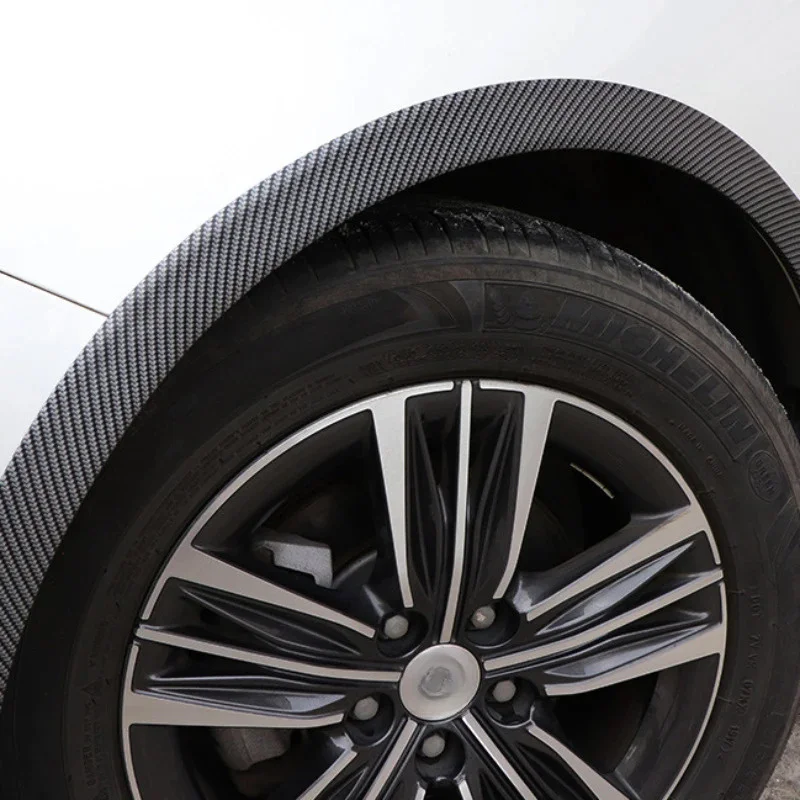 Dekorative Lippen aus Kohlefaser für Radbögen, Auto-Karosserie-Styling, Radlaufverkleidungen, schwarzer Kunststoff im Carbonfaser-Look – Detail 2