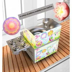 Desktop Stainless Steel Luxury Diy Handmade Cotton Candy Making Machine Fancy Drawing Cotton Candy Machine 12V