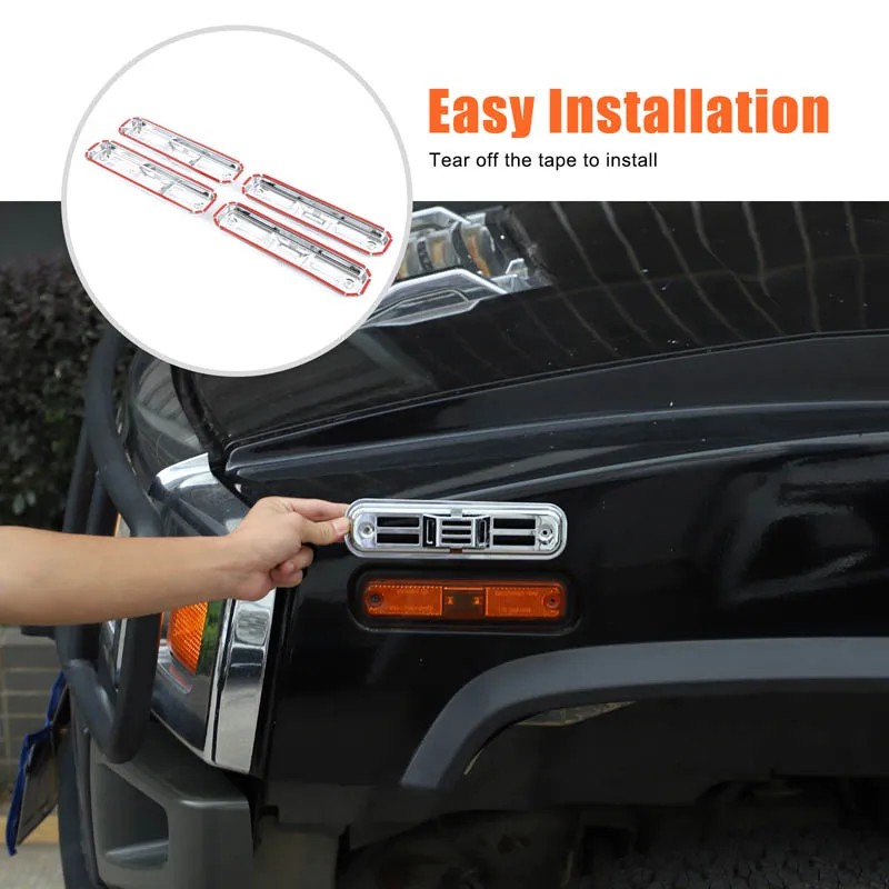

Turn Signal Light Mesh Cover Car Side Light Protective Cover Side Marker Light Grill Car Supplies For Hummer H2 GMT840 2003-2009