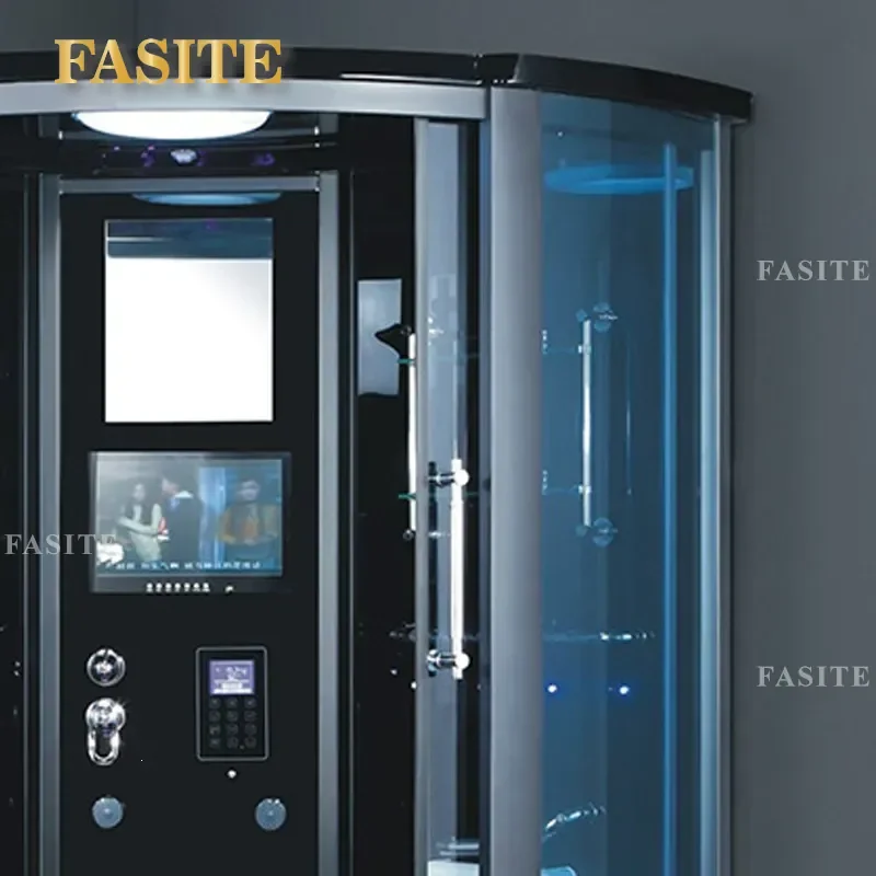 For Integrated Shower Room Bathroom Bath Tub Massage Unit Household All in One Wet Room Spa Cabin with Bath Combo